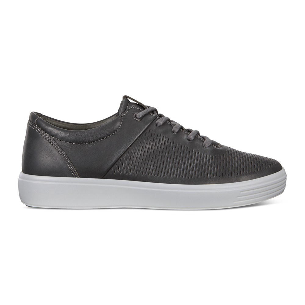 ECCO Mens Sneakers Dark Grey - Soft 7 Lace-Ups - BXF-493156